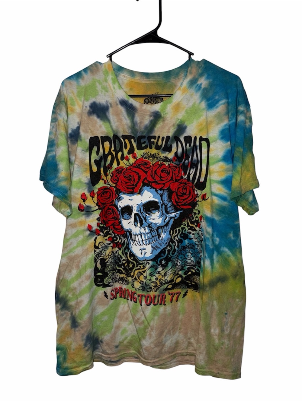 Grateful Dead Bertha '77 Tie-Dye Graphic T-Shirt Size Large